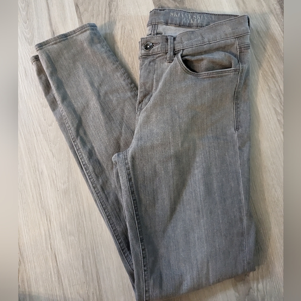 Madewell skinny ankle gray thunder cloud‎ jeans